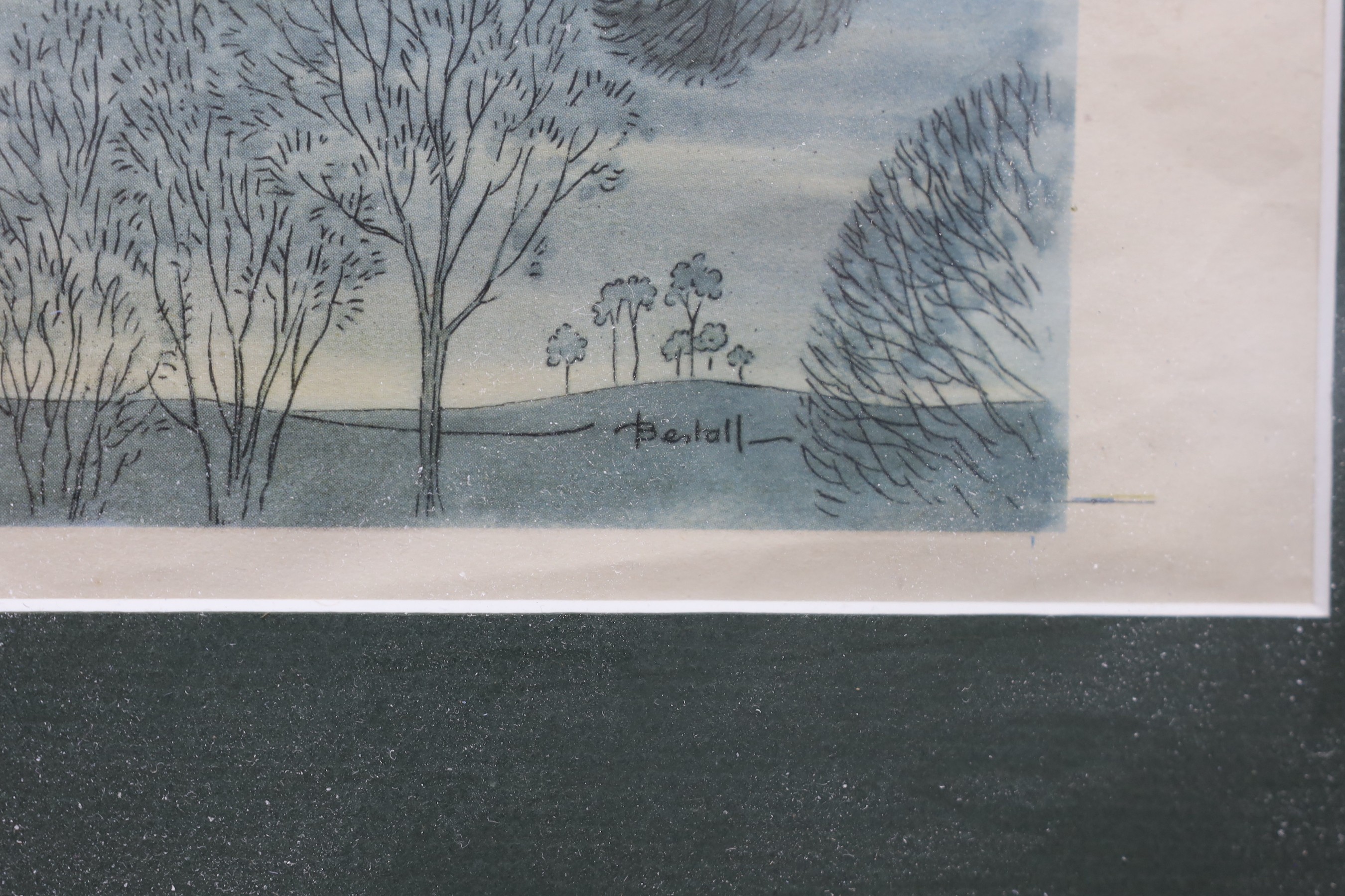 After Alfred Bestall (1892-1986) - 1951 Rupert Bear Annual printer’s proof of the endpapers, from Greycaines Printers, 30 x 42cms.